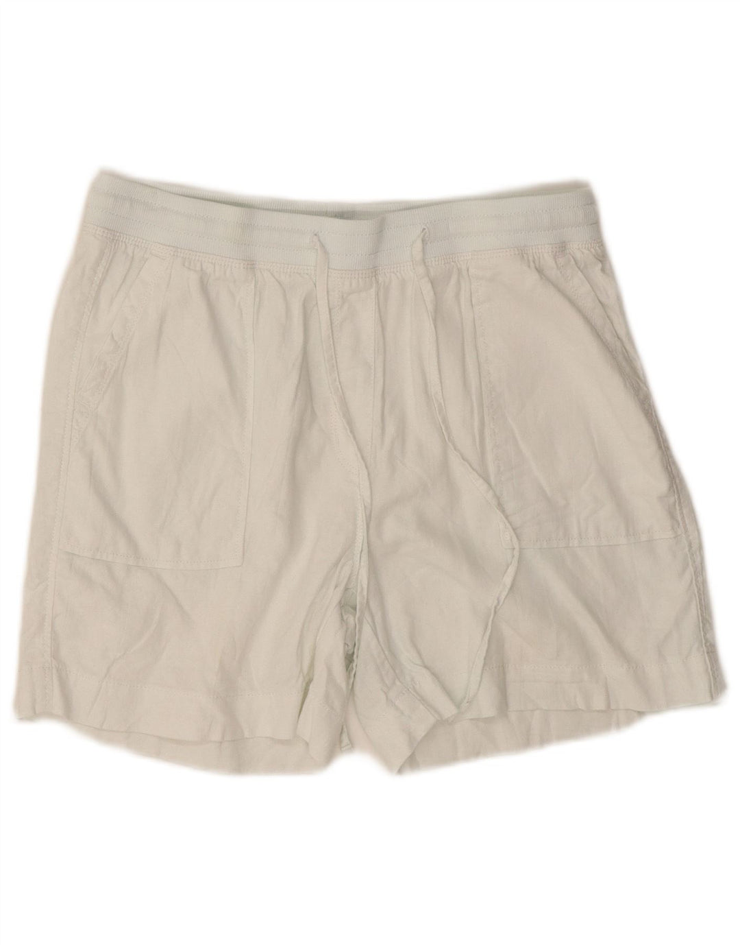 MARKS & SPENCER Womens Chino Shorts UK 10 Small W28 White Colourblock