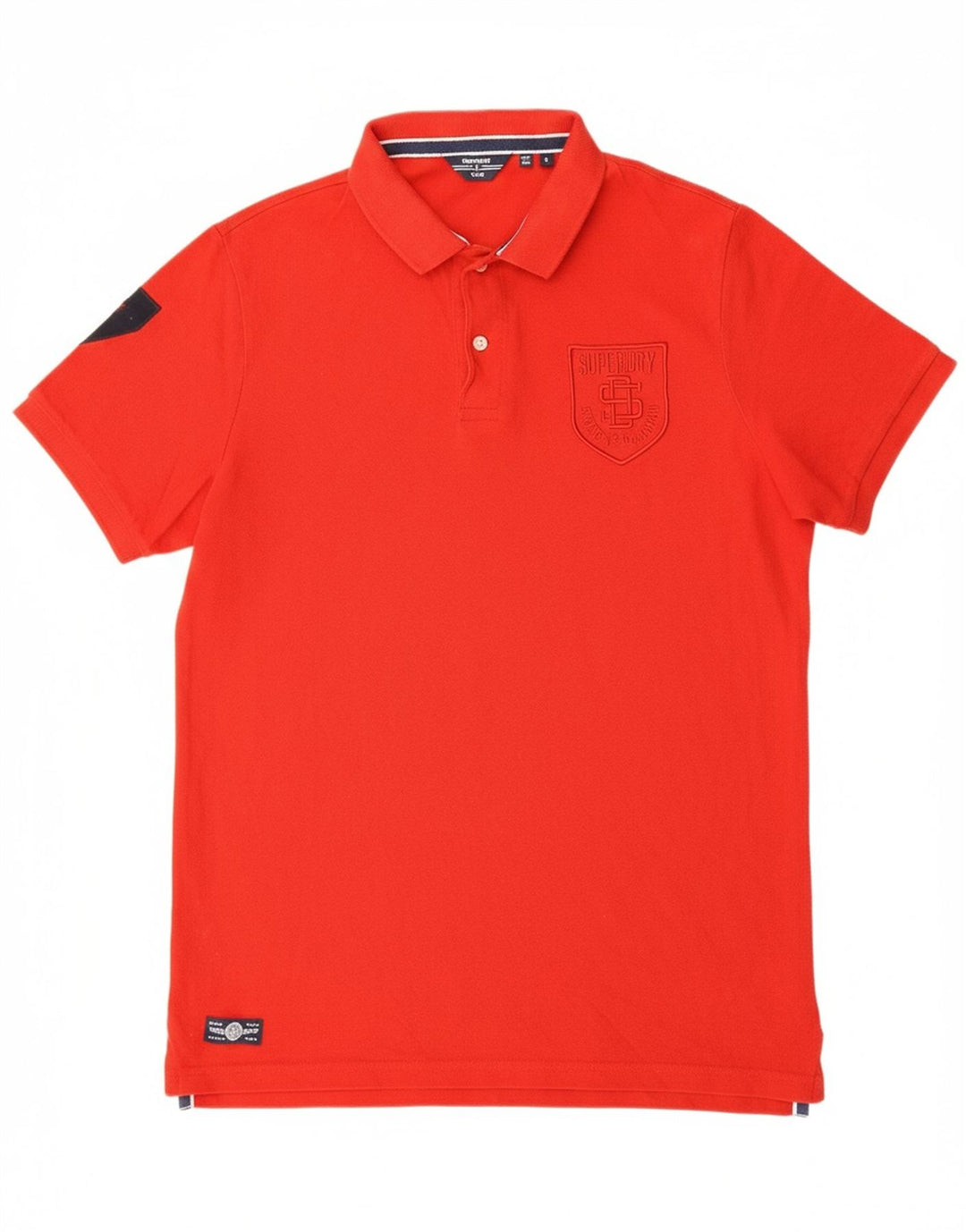 SUPERDRY Mens Graphic Polo Shirt Large Red Cotton