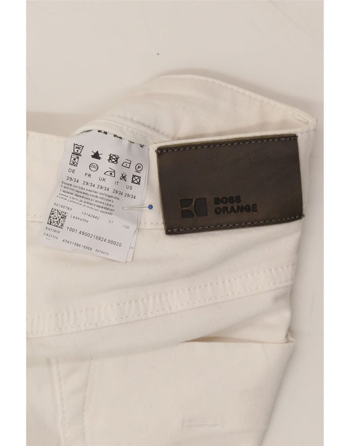 HUGO BOSS Womens Straight Jeans W29 L34  White Cotton Vintage Hugo Boss and Second-Hand Hugo Boss from Messina Hembry 