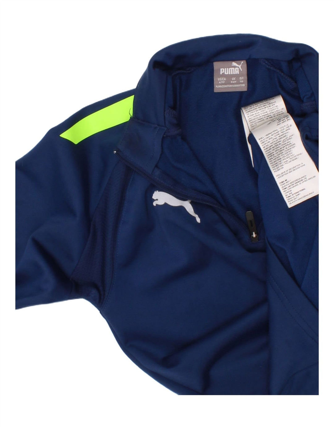 Puma Boys Zip Neck Pullover Tracksuit Top 5-6 Years Blue