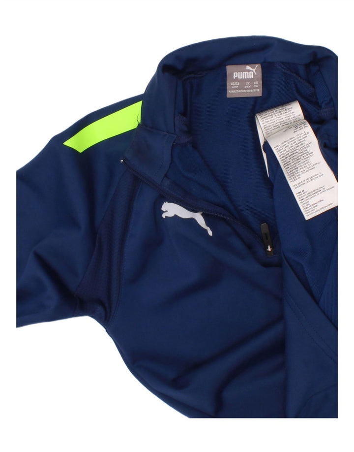 Puma Boys Zip Neck Pullover Tracksuit Top 5-6 Years Blue