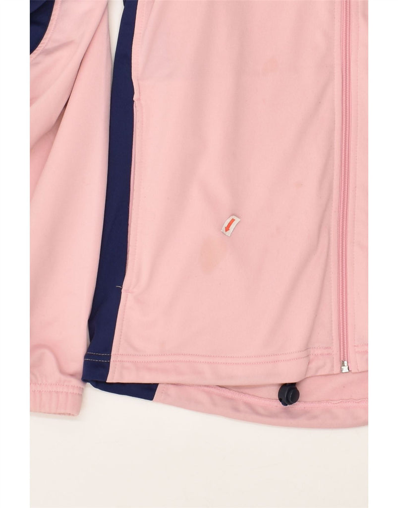 ASICS Womens Hooded Tracksuit Top Jacket UK 18 XL Pink Colourblock | Vintage Asics | Thrift | Second-Hand Asics | Used Clothing | Messina Hembry 