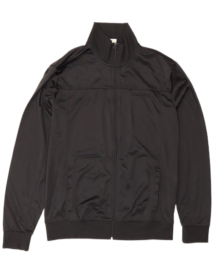Diadora Mens Tracksuit Top Jacket XL Black Polyester