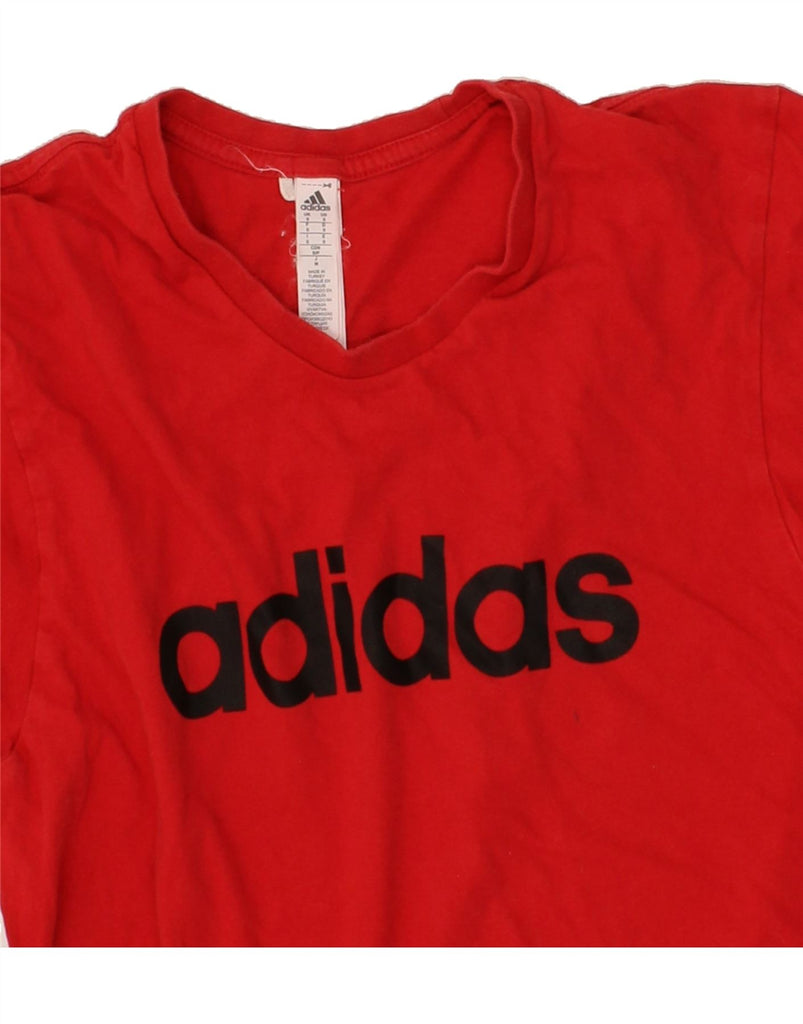 ADIDAS Mens Graphic T-Shirt Top Small Red Cotton Vintage Adidas and Second-Hand Adidas from Messina Hembry 