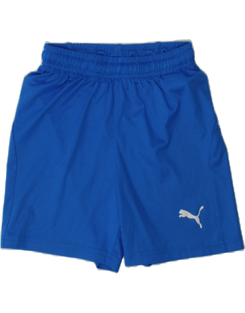 PUMA Boys Sport Shorts 9-10 Years Blue Polyester | Vintage Puma | Thrift | Second-Hand Puma | Used Clothing | Messina Hembry 