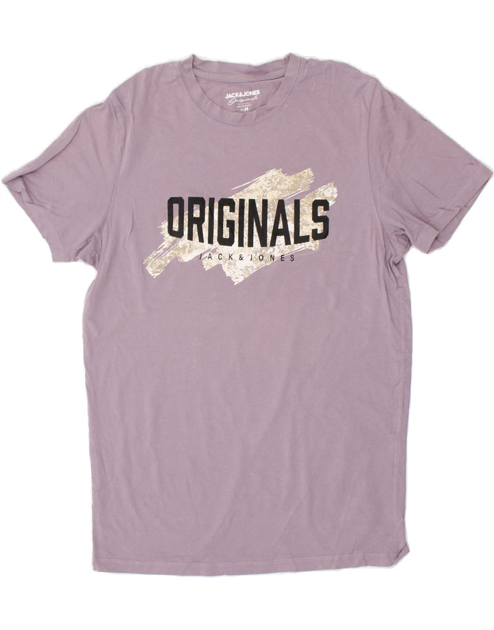 JACK & JONES Mens Graphic T-Shirt Top Medium Purple Cotton Vintage Jack & Jones and Second-Hand Jack & Jones from Messina Hembry 