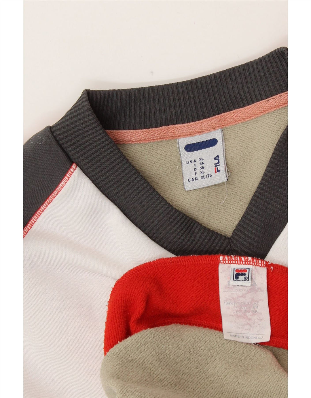 FILA Mens Sweatshirt Jumper XL Multicoloured Colourblock Polyester