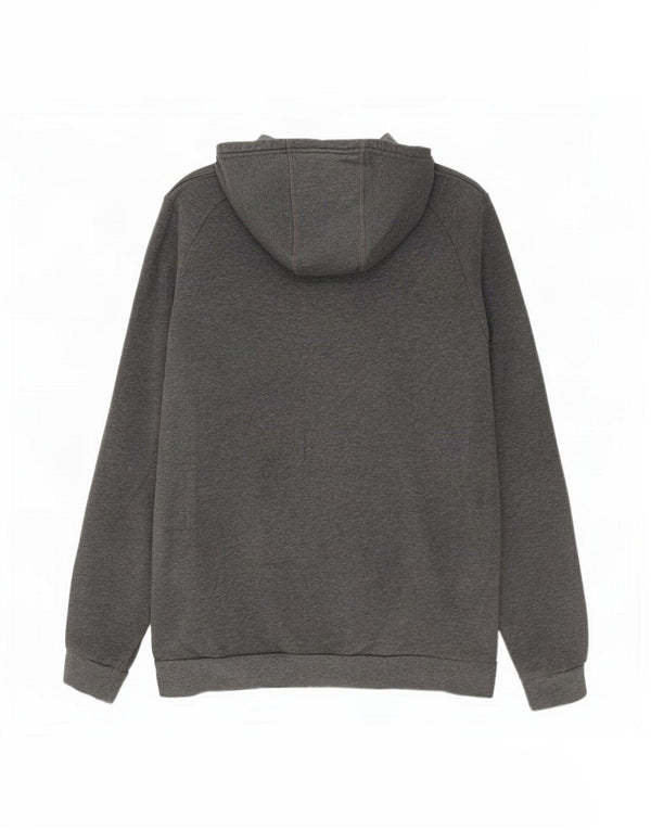 Adidas Mens Hoodie Jumper Medium Grey Flecked Cotton