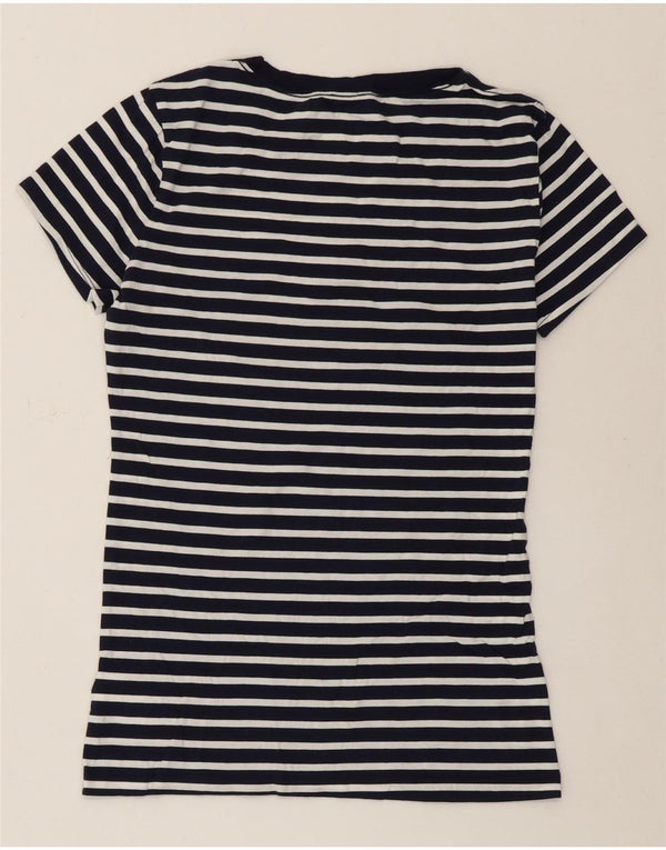 Gap Womens Graphic T-Shirt Top UK 6 XS Navy Blue Striped Cotton