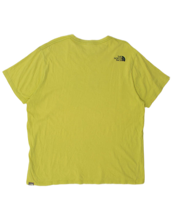 The North Face Mens Graphic T-Shirt Top Large Yellow Cotton