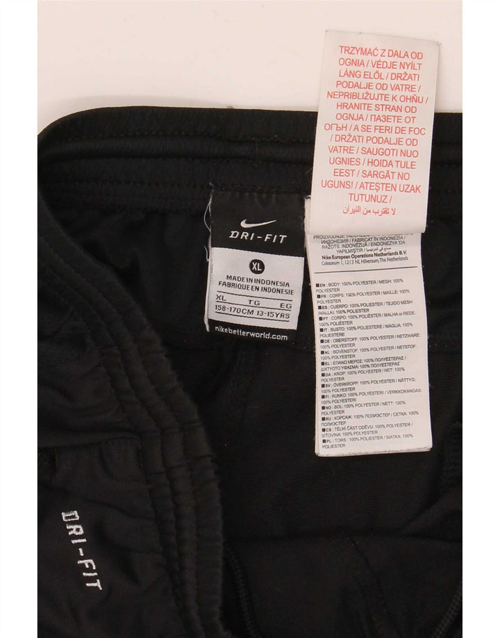 Nike Boys Bermuda Sport Shorts 13-14 Years XL Black Polyester