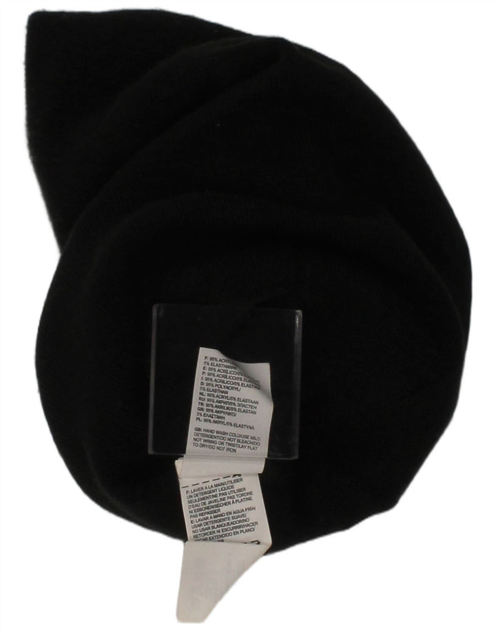 The North Face Mens Knit Beanie Hat One Size Black Striped Acrylic