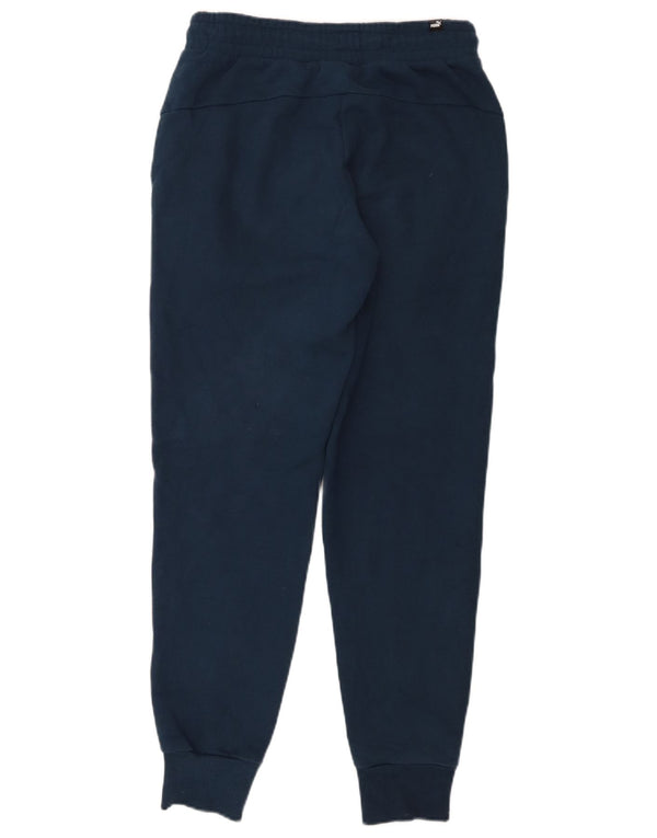 Puma Mens Tracksuit Trousers Joggers Small Navy Blue Cotton