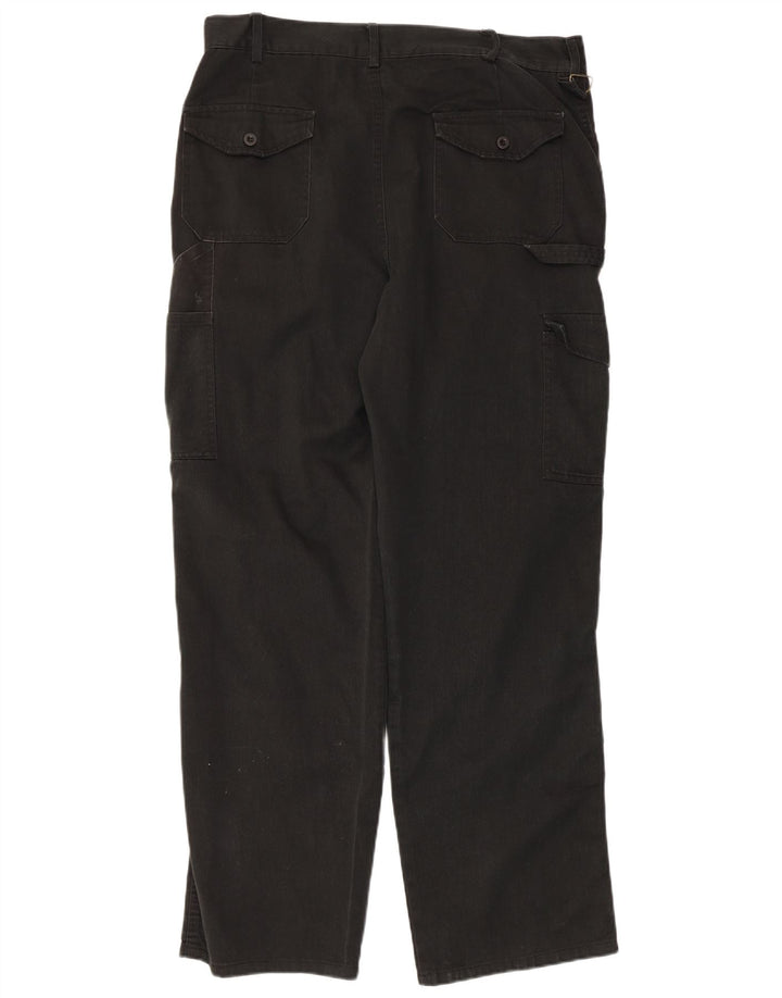 Dickies Mens Redhawk Straight Cargo Trousers W36 L30 Black Polyester