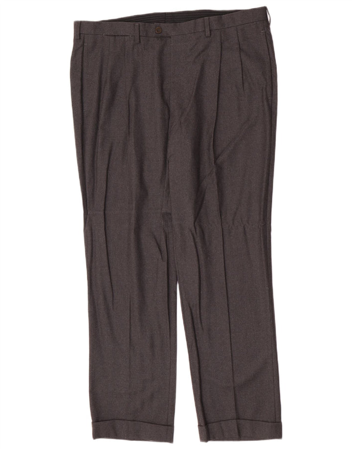 Kiton Mens Pegged Suit Trousers IT 52 XL W38 L30 Grey