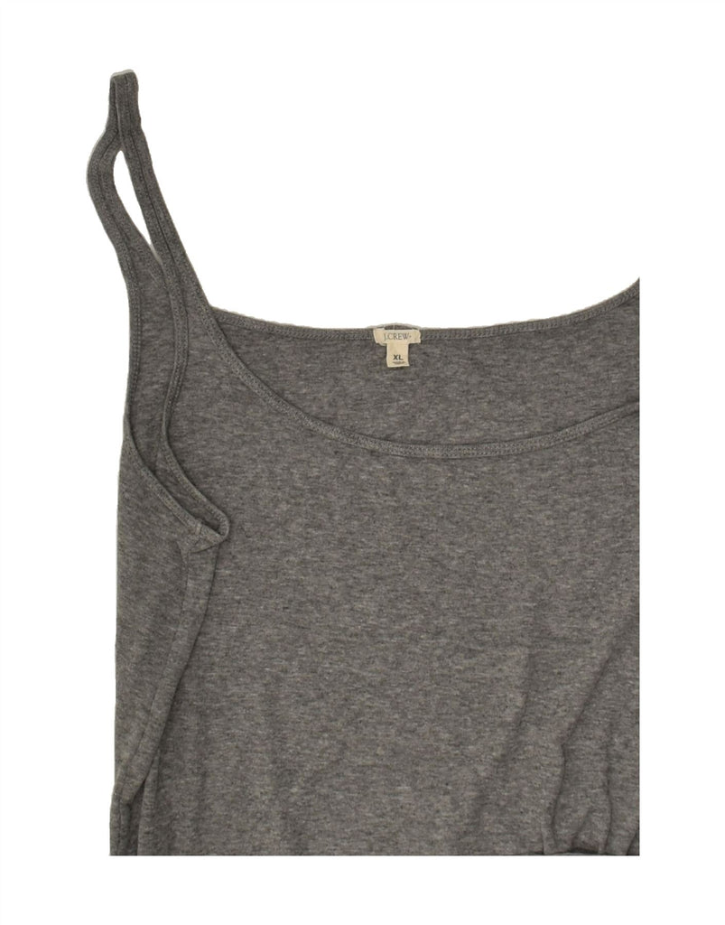 J. CREW Womens Cami Top UK 18 XL Grey Cotton | Vintage J. Crew | Thrift | Second-Hand J. Crew | Used Clothing | Messina Hembry 