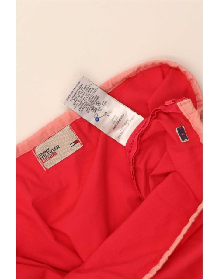 Tommy Hilfiger Womens A-Line Skirt Medium W34 Red Cotton