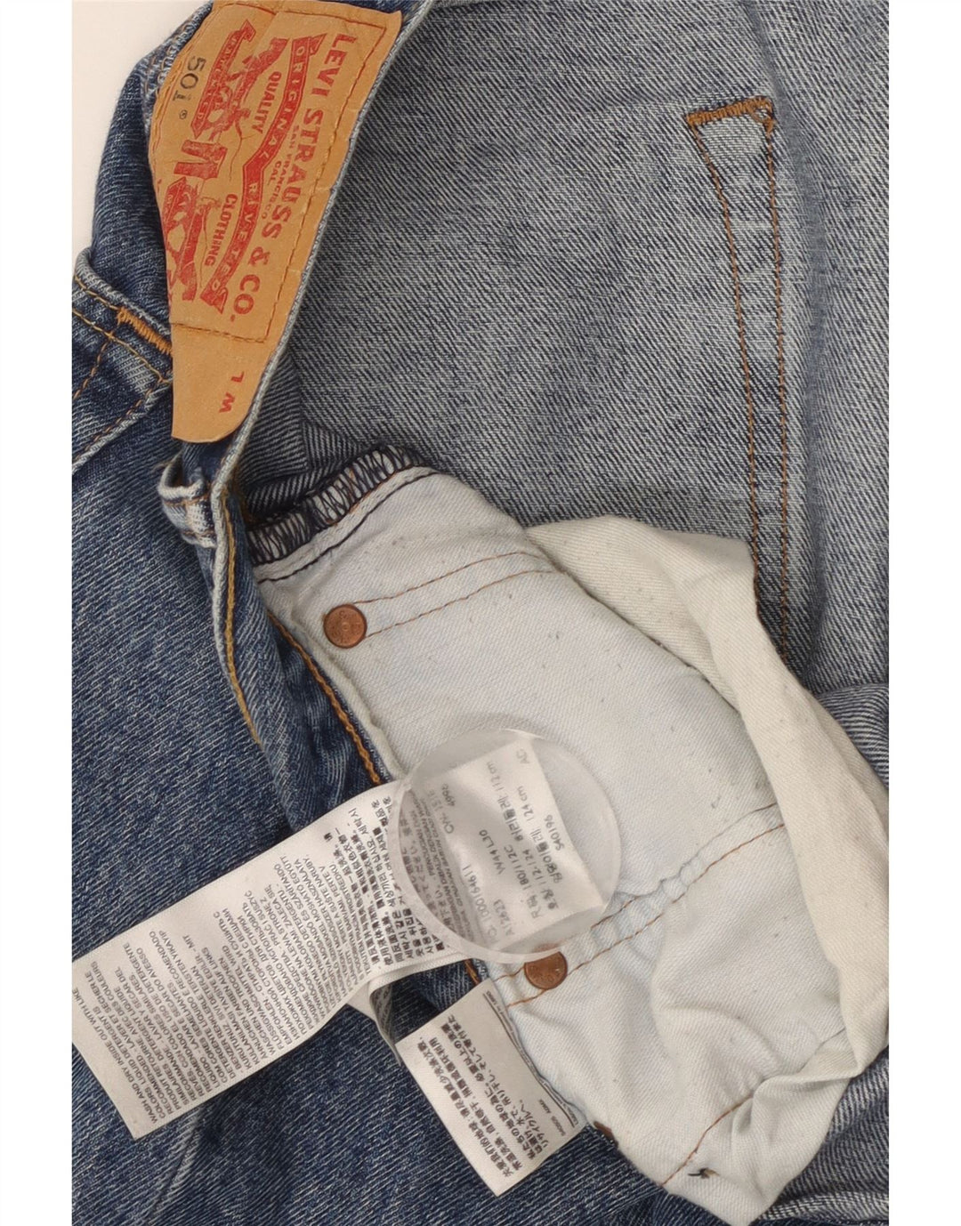 LEVI'S Mens 501 Straight Jeans W44 L30 Blue Cotton Vintage Levi's and Second-Hand Levi's from Messina Hembry 