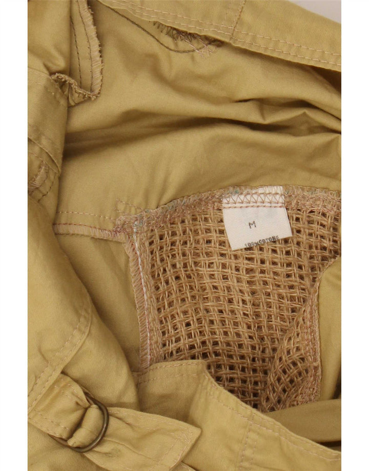Vintage Womens Batwing Bomber Jacket UK 14 Medium Yellow Cotton