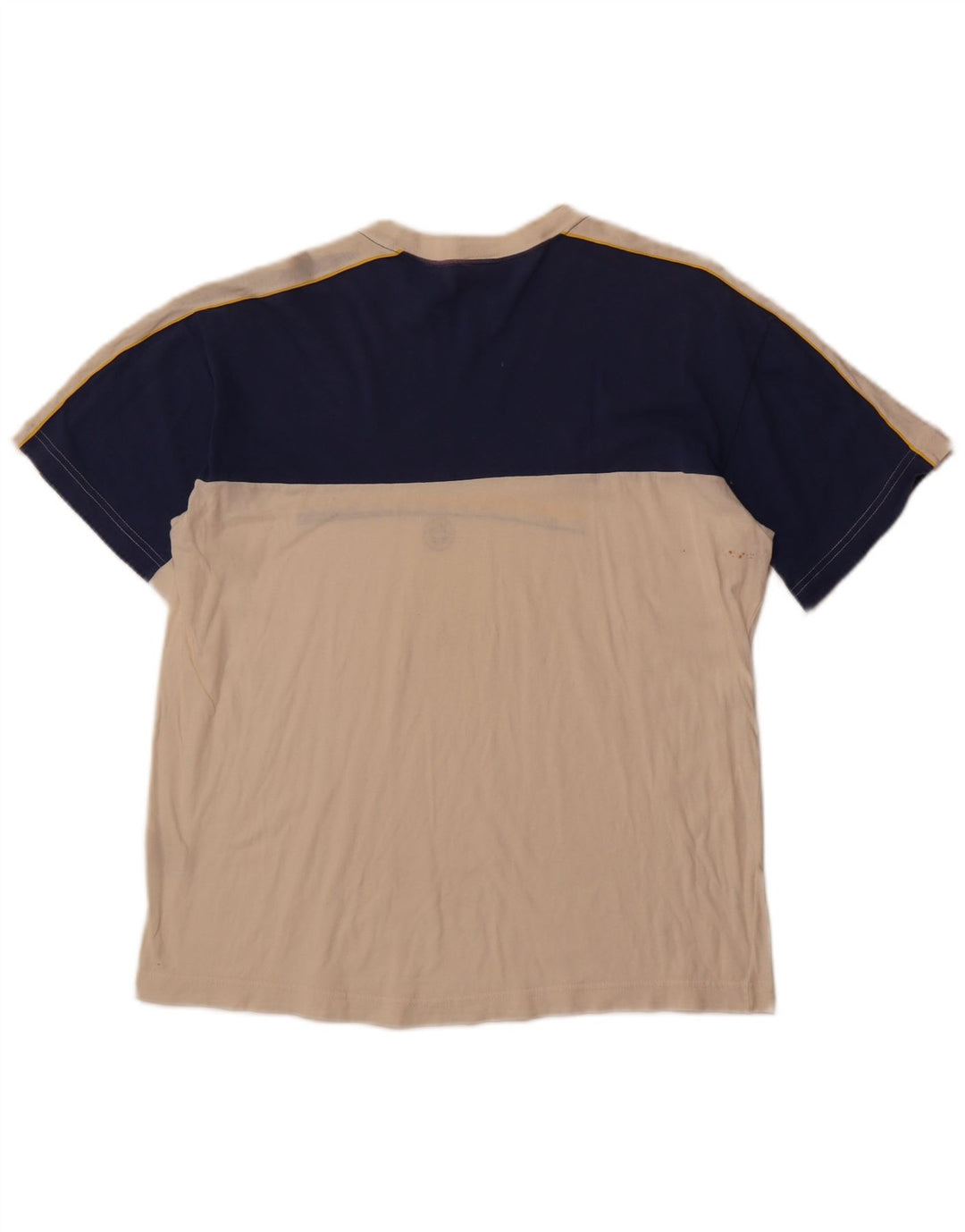 COLMAR Mens Graphic T-Shirt Top Medium White Colourblock Cotton Sports