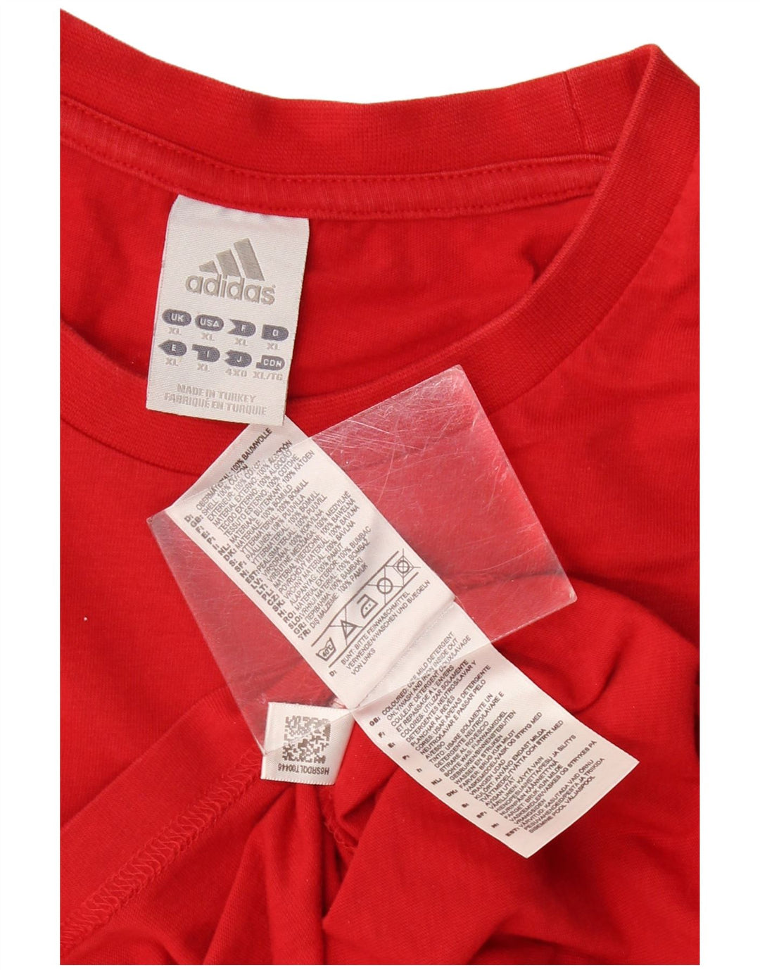 ADIDAS Mens Graphic T-Shirt Top XL Red Cotton