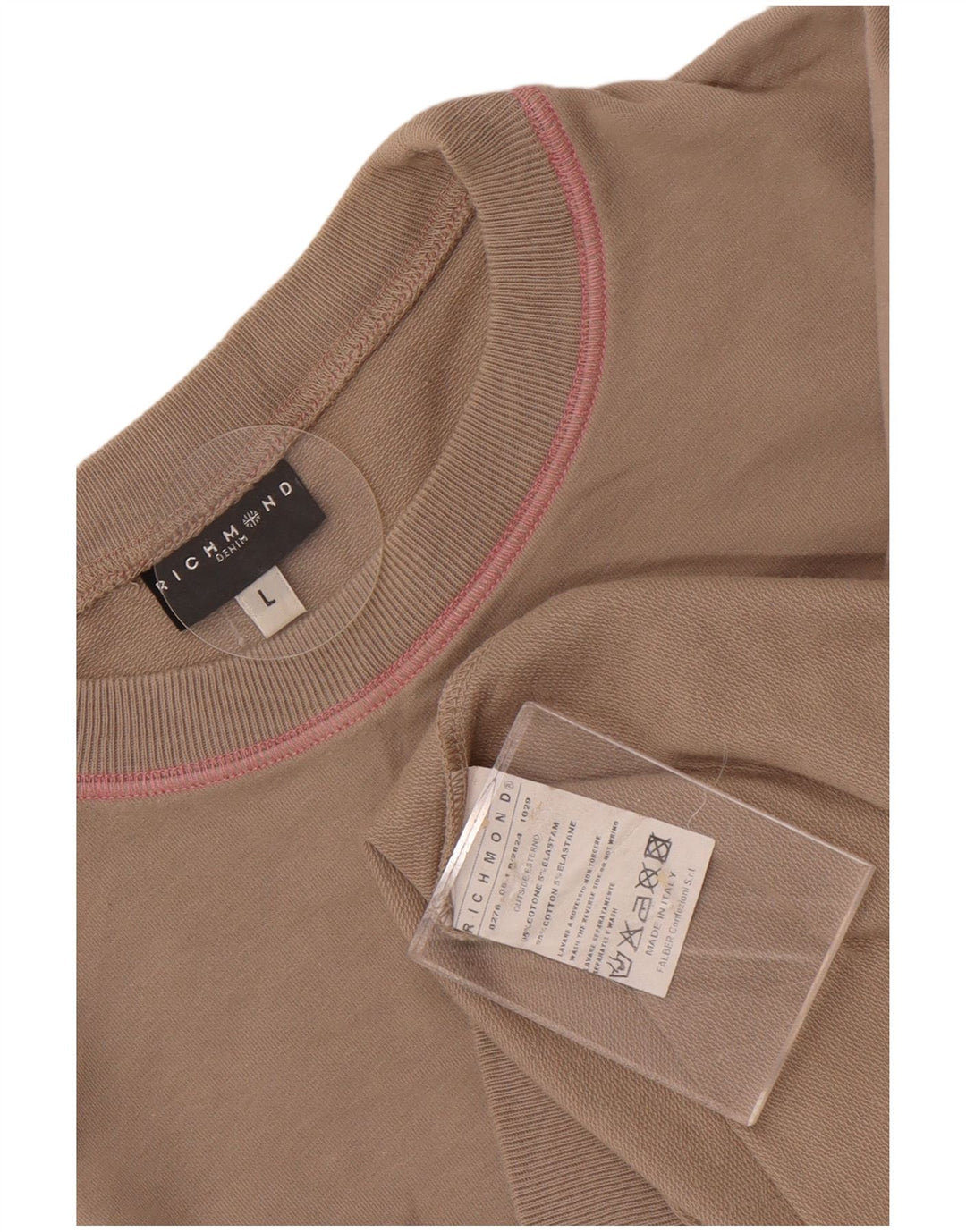 Richmond Mens Graphic Sweatshirt Jumper Large Brown Cotton