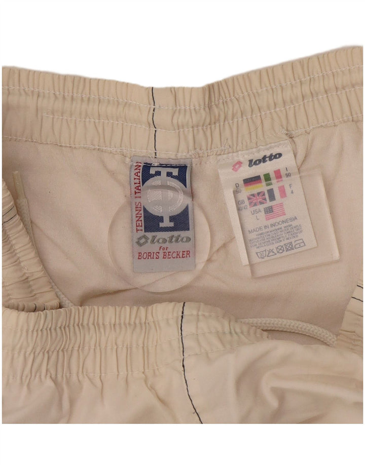 Lotto Mens Sport Shorts UK 40/42 Large White Colourblock Polyester