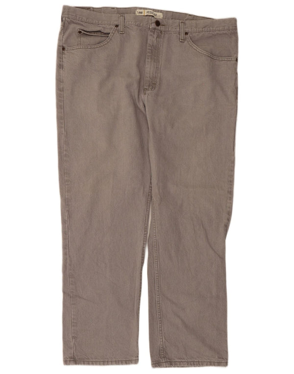 Lee Mens Regular Fit Straight Jeans W42 L30 Grey Cotton