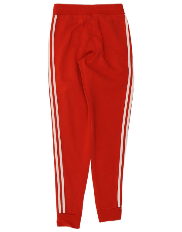 Adidas Womens Tracksuit Trousers Joggers UK 4 XS  Red Cotton