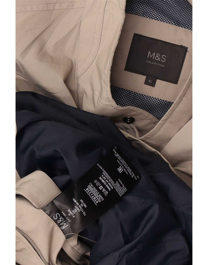 Marks & Spencer Mens Utility Jacket UK 42 XL Grey Polyester