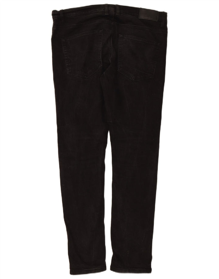 FRENCH CONNECTION Mens Slim Jeans W36 L32  Black Cotton