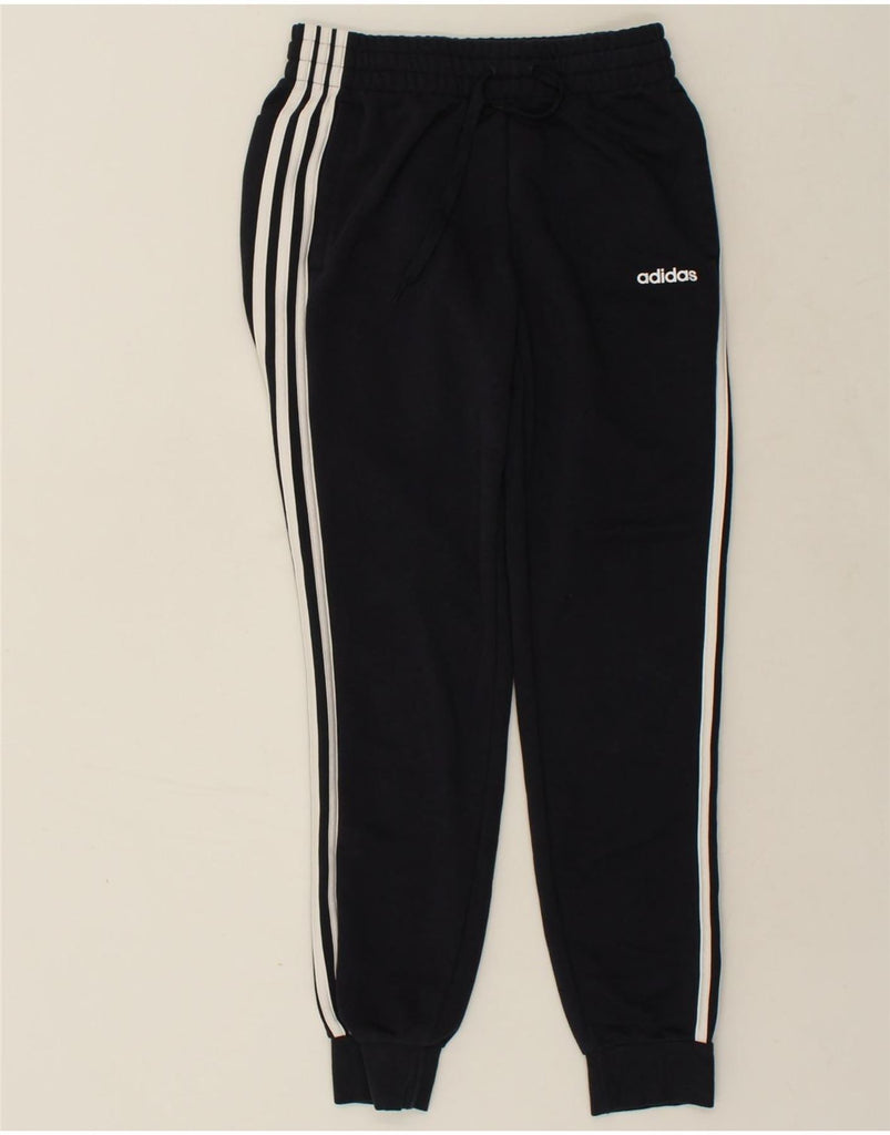 ADIDAS Womens Tracksuit Trousers Joggers UK 8 Small Navy Blue Cotton Vintage Adidas and Second-Hand Adidas from Messina Hembry 