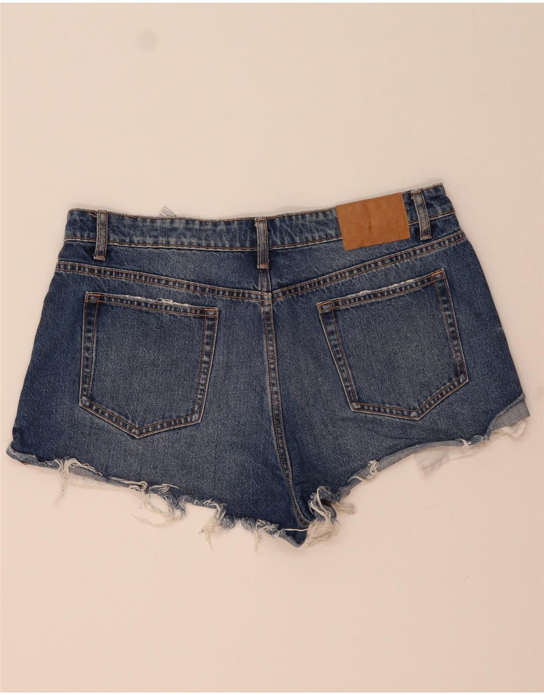Zara Womens Denim Shorts EU 44 XL W34  Blue Cotton