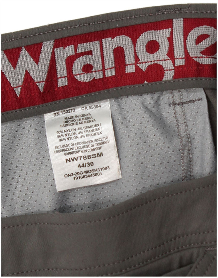 WRANGLER Mens Straight Cargo Trousers W44 L30  Grey Nylon
