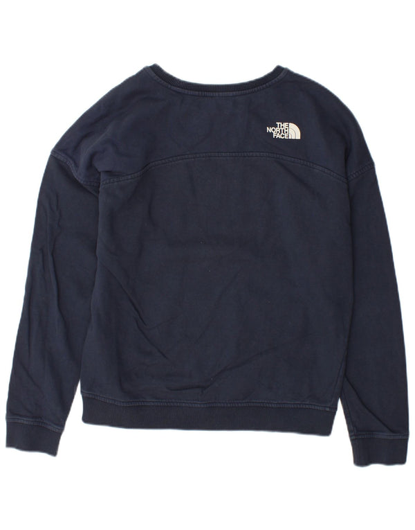 The North Face Womens Graphic Sweatshirt Jumper UK 14 Medium Navy Blue