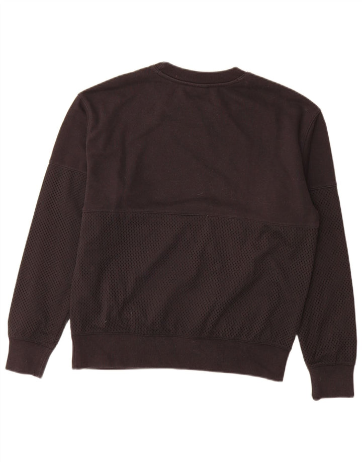 Champion Womens Graphic Sweatshirt Jumper UK 16 Large Black Cotton