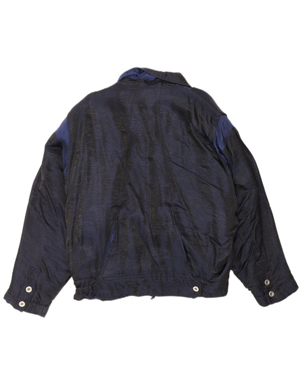 Chillytime Womens Windbreaker Jacket UK 38 Medium Navy Blue Colourblock
