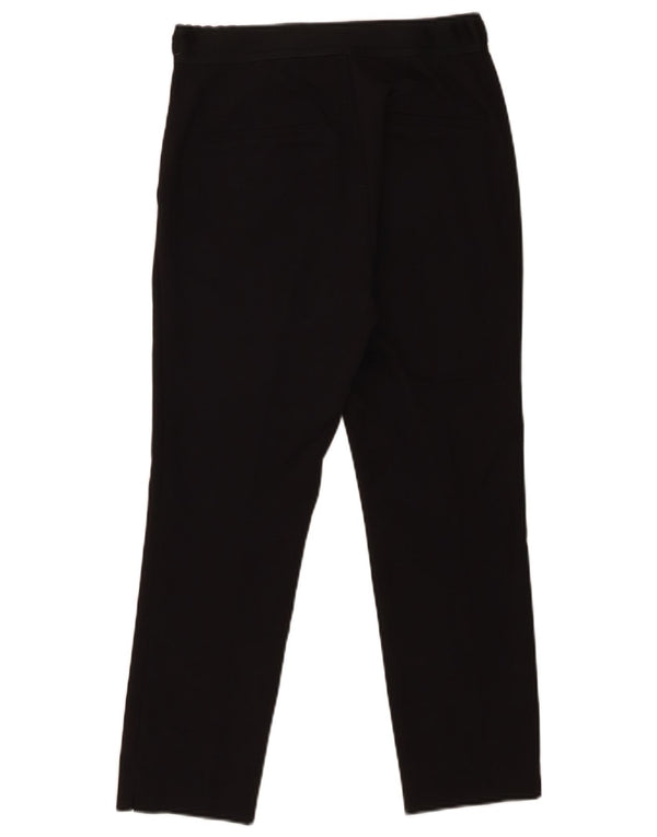 Zara Womens Cropped Trousers Small W26 L23 Black