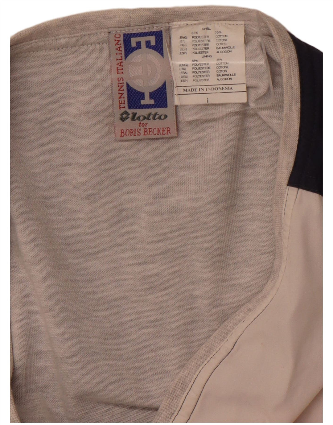 LOTTO Mens Sleeveless Tracksuit Top Jacket Large Navy Blue Colourblock