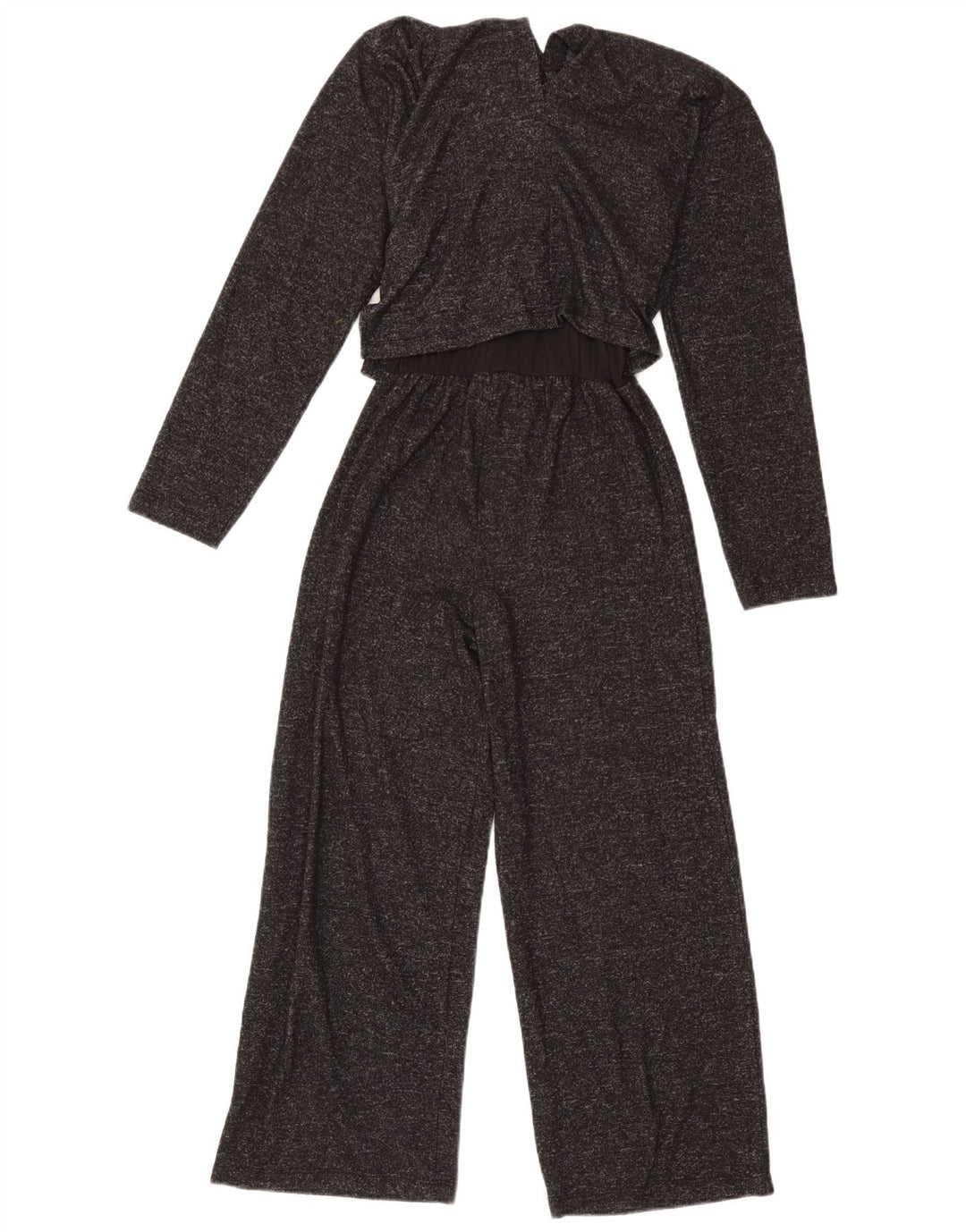 Zara Girls Long Sleeve Jumpsuit 13-14 Years Grey Flecked Polyester