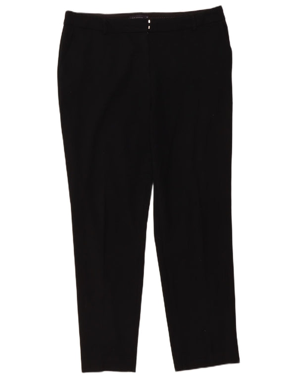 Marks & Spencer Womens Tapered Casual Trousers UK 16 Large W36 L30 Black
