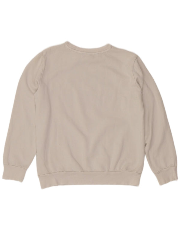Adidas Boys Graphic Sweatshirt Jumper 13-14 Years White Cotton