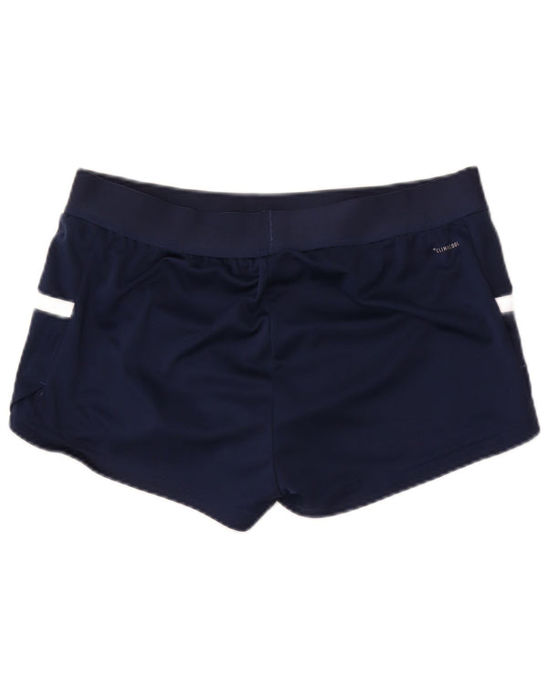 Adidas Womens Climacool Sport Shorts UK 12/14 Medium Navy Blue Colourblock