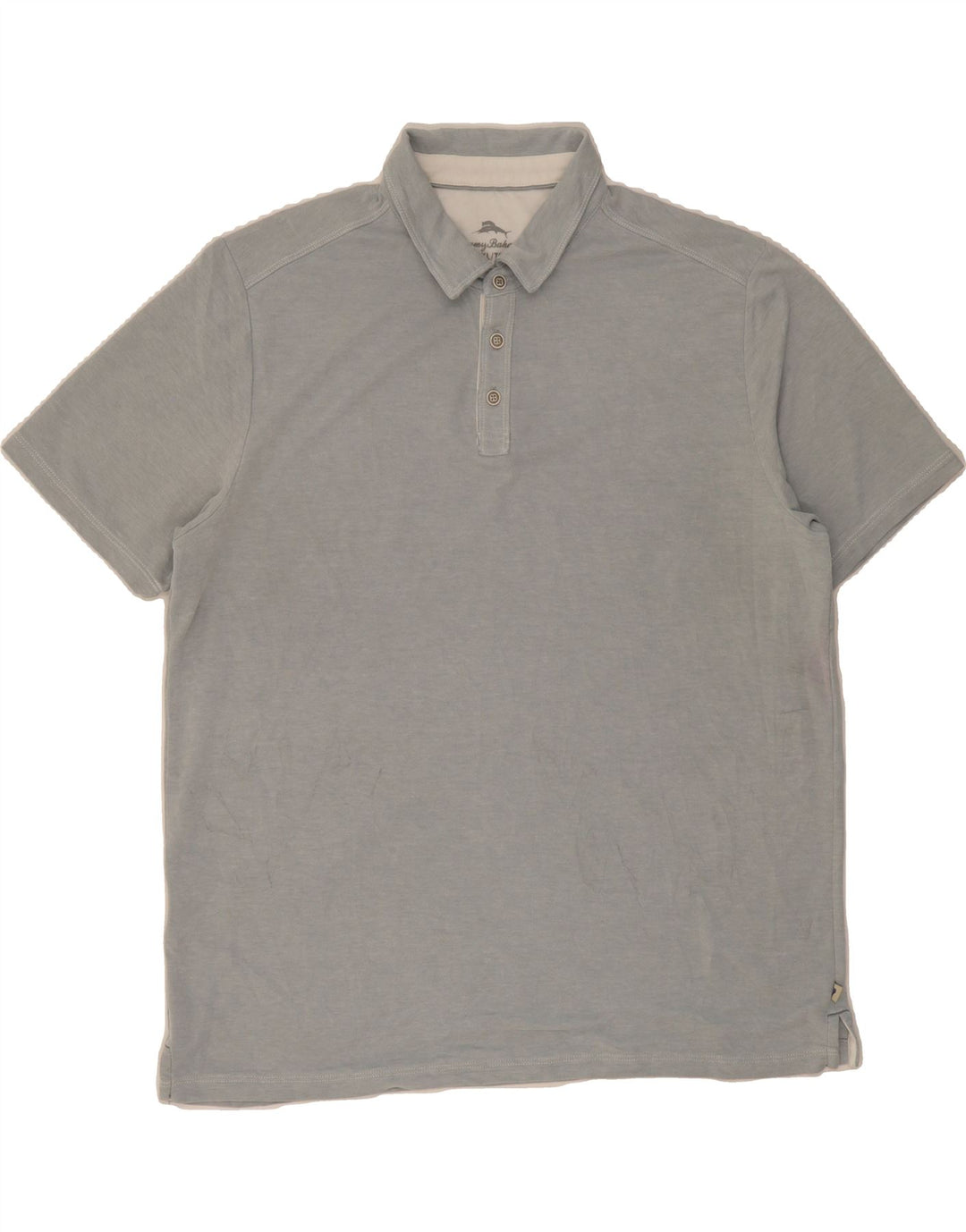 TOMMY BAHAMA Mens Polo Shirt XL Grey Tencel Vintage Tommy Bahama and Second-Hand Tommy Bahama from Messina Hembry 