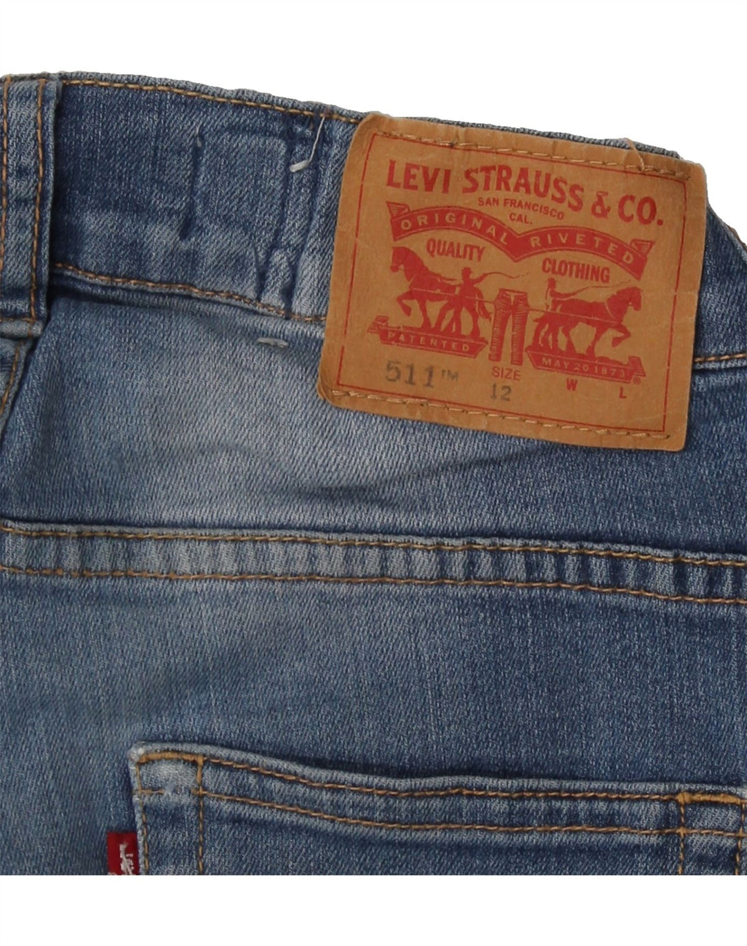 LEVI'S Boys 511 Slim Jeans 11-12 Years W24 L28 Blue Cotton Vintage Levi's and Second-Hand Levi's from Messina Hembry 
