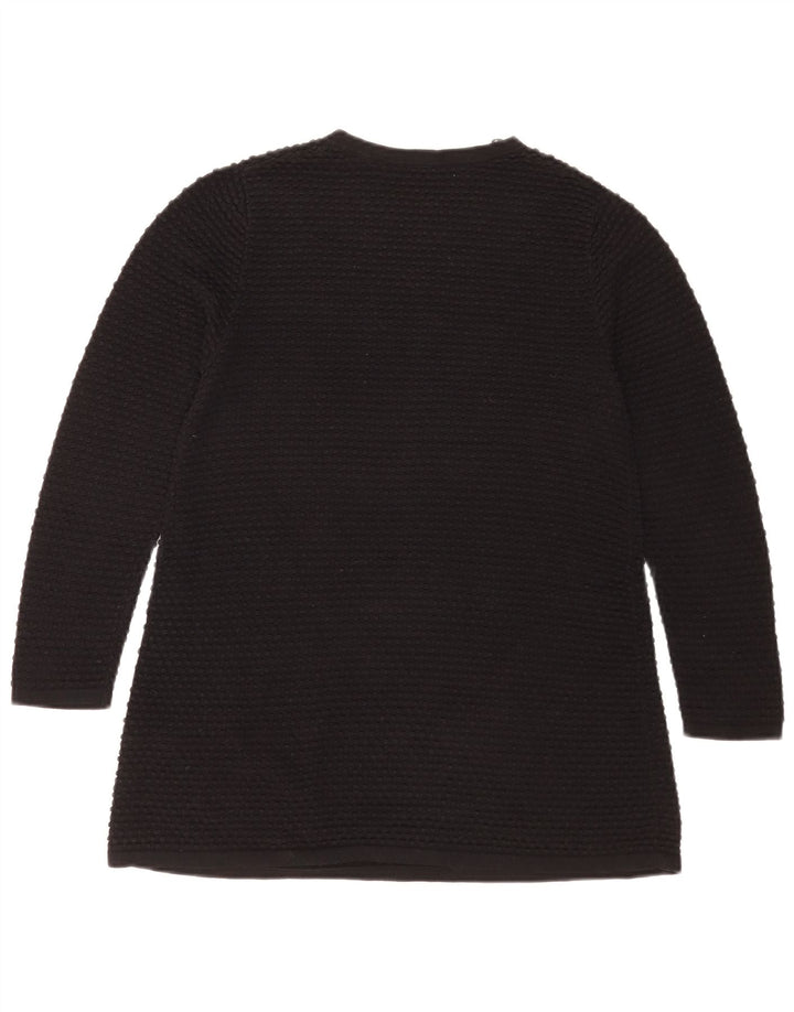 Cos Womens Top Long Sleeve UK 10 Small Black Cotton