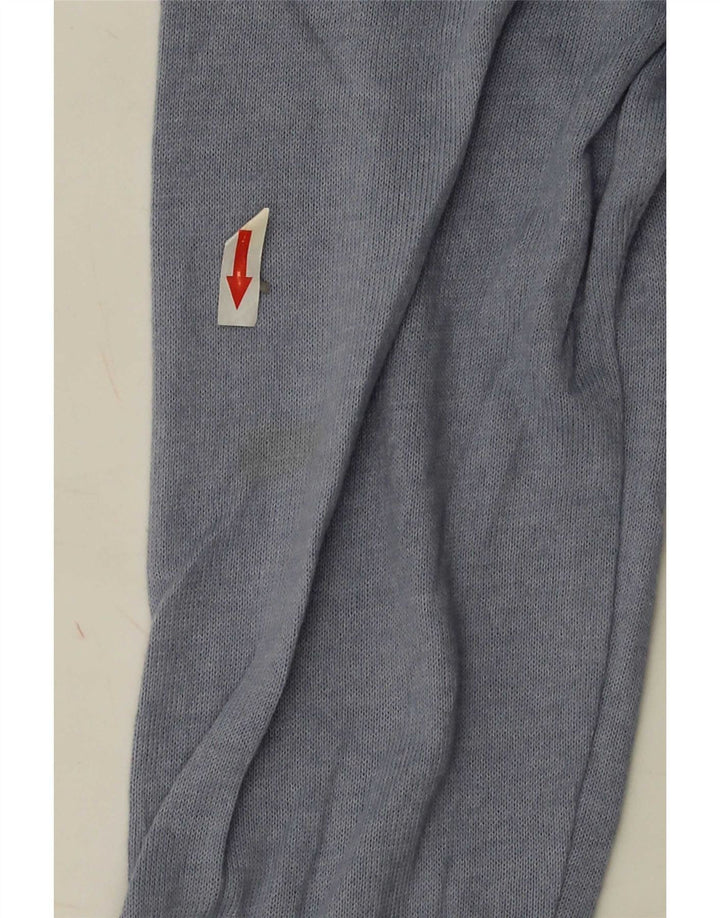 Zara Mens Crew Neck Jumper Sweater Medium Blue Cotton