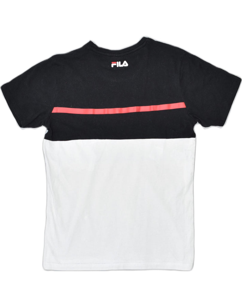 FILA Mens T-Shirt Top XS Black Colourblock Cotton Sports | Vintage | Thrift | Second-Hand | Used Clothing | Messina Hembry 