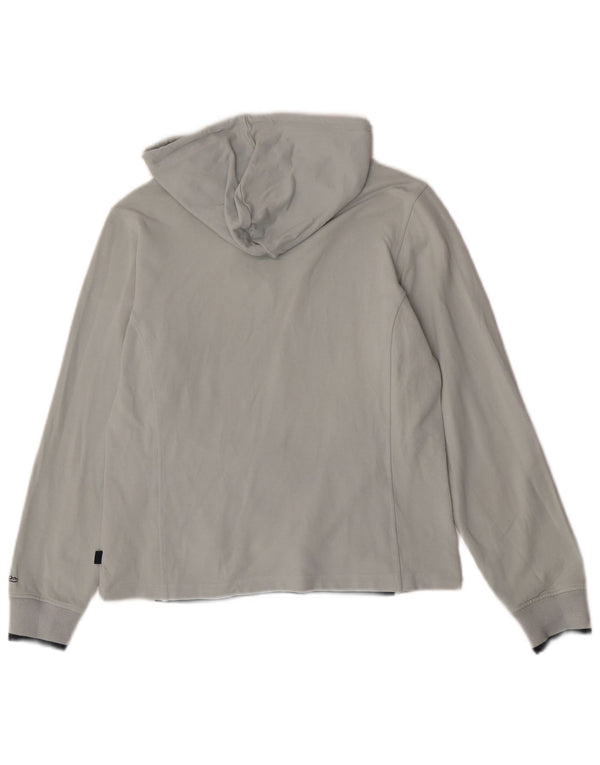 Asics Womens Hoodie Jumper UK 10 Small Grey Cotton Sports