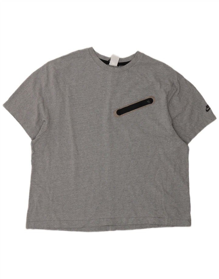 Nike Mens Dri Fit T-Shirt Top 2XL Grey Cotton